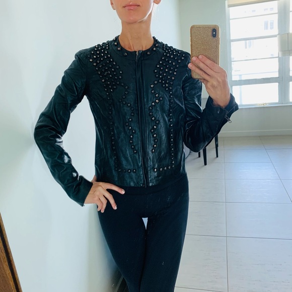 GIVENCHY Studded Leather Jacket - Picture 3 of 8